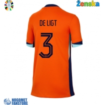 Nizozemska Matthijs de Ligt #3 Domaci Dres za Ženska EP 2024 Kratak Rukav